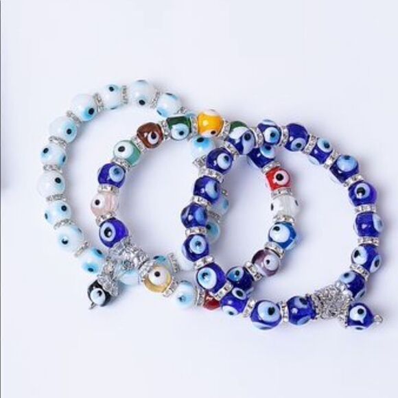 Bracelets Nazar 17 glass beads & 16 spacers cute - Picture 2 of 8